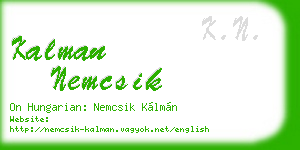 kalman nemcsik business card